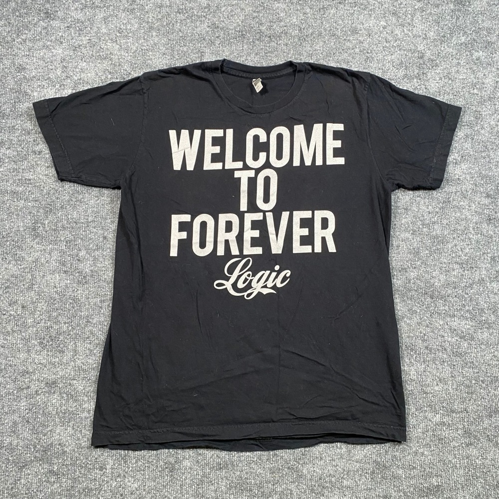 Logic Welcome To Forever Tour Shirt Mens Large Black 2013 VMG American Apparel